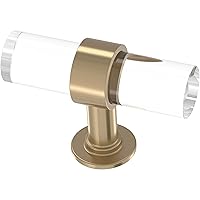 Franklin Brass Francisco Acrylic Bar Cabinet Knob, Champagne Bronze & Clear, 2-in Drawer Knob, 5 Pack, P46159-720-B