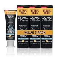 Toothpaste, Natural Flavor, Charcoal with Fluoride Toothpaste, Mountain Mint, 3 x 4.7oz