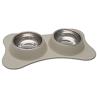 Loving Pets Bone Shaped Flex Diner for Dogs, Biscuit, Small
