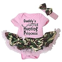 Petitebella Daddy's Little Hunting Princess Baby Dress Nb-18m