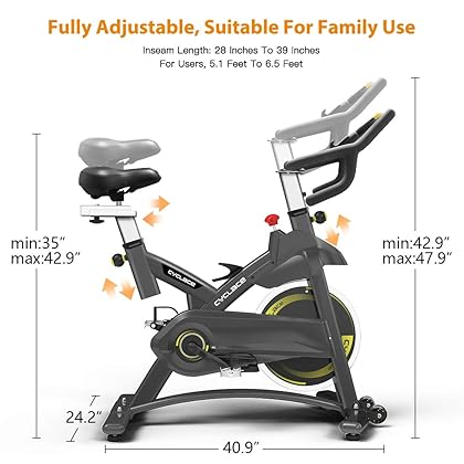 Cyclace PRO Magnetic Exercise Bike 003C 350lbs/003 330lbs/Indoor Cycling Bike Stationary Bike With Tablet Holder, Indoor Bike for Home Exercise