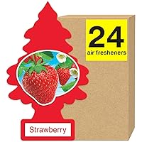 LITTLE TREES Air Fresheners Car Air Freshener. Hanging Tree Provides Long Lasting Scent for Auto or Home. Strawberry, 24 Air Fresheners
