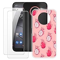 Gigaset GX4 Case + 2PCS Screen Protector Tempered Glass, Ultra Thin Bumper Shockproof Soft TPU Silicone Cover Case for Gigaset GX4 (6.1”)
