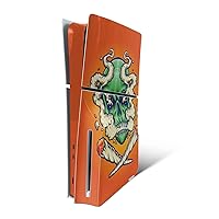 MightySkins Skin Compatible with Playstation 5 Slim Disk Edition Console Only - Smoke Skull | Protective, Durable, and Unique Vinyl Decal wrap Cover | Easy to Apply | Made in The USA