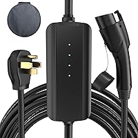 Level 2 EV Mobile Charger, 32Amp 240V Portable J1772 Electric Vehicle Charger, 16ft Extension Cord with NEMA 14-50 Plug, Home/Outdoor EV Charging Station for All J1772 Electric Cars