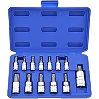 10073A Tamper Proof Torx Bit Socket Set |13-Piece | S2 Steel Bits & Cr-V Steel Sockets | TT8 – TT60