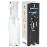 Hula Home Continuous Mist Spray Bottle for Hair (18.6oz/550ml) Empty Ultra Fine Plastic Water Mist Sprayer – For Hairstyling, Cleaning, Salons, Plants, Essential Oil Scents & More - White