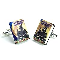 House of the 7 Gables Nathaniel Hawthorne Clay Mini Book Cufflink Pair Double Sided Set Stud Adapter