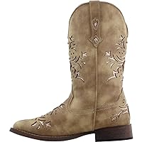 Roper Women’s Kennedy Western Boot – 10-3/4” Shaft – Vintage Cowgirl Boots, Square Toe Cowboy Boot for Women, Flexible Outsole & Padded Insole