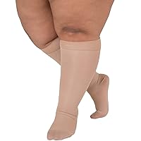 ABSOLUTE SUPPORT Made in USA - Sheer Compression Socks 15-20mmHg for Women Swelling & Lymphedema