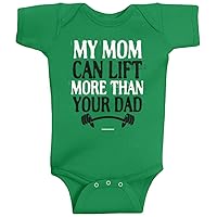 Threadrock Unisex Baby My Mom Can Lift More Than Your Dad Bodysuit