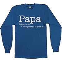 Threadrock Men's PAPA Like a Grandpa Only Cooler Long Sleeve T-Shirt