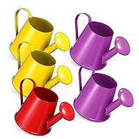 5pcs Mini Watering Can Watering Bucket Kids Plant Kettle Watering Bottle Toddler Watering Can Live Succulents Plants Watering Kettle Decorative Vase Flower Basket Iron Child Puzzle