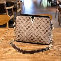 Womennew Luxury Designer Crossbody Messenger Pu Leather Fashion Mahjong Chain Sling Women Plaid Handbag Shoulder Bag