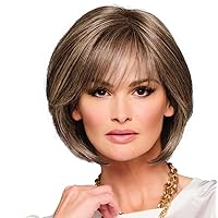 Raquel Welch Made You Look Chin-Length Chic Bob, 100% Hand Tied by Hairuwear, Petite-Average Cap