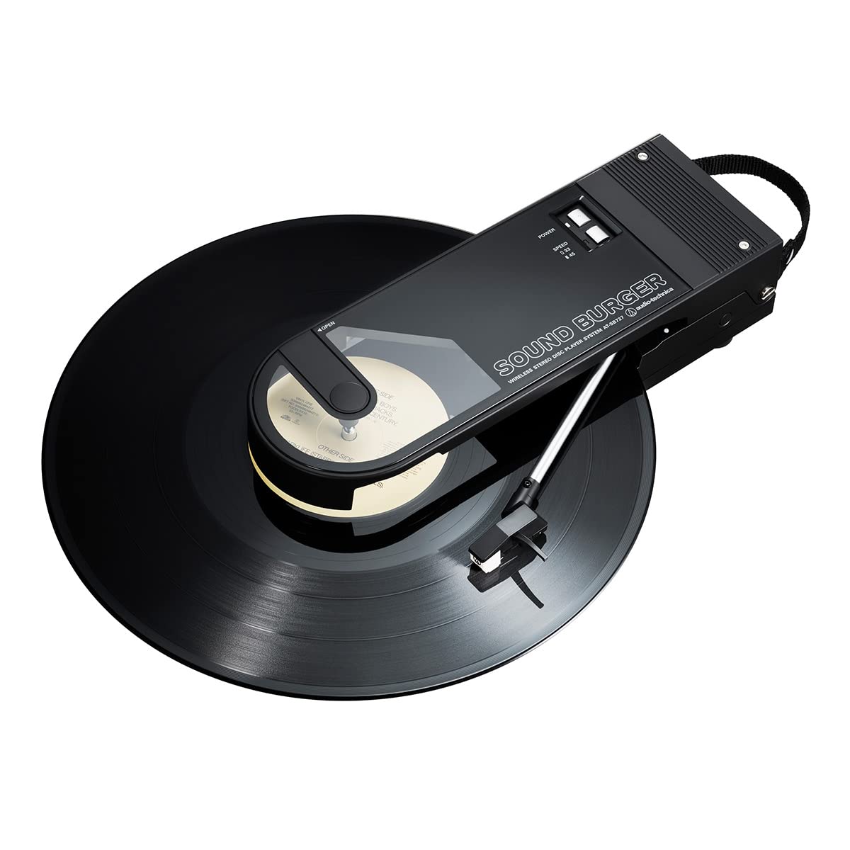 AudioTechnica AT-SB727 Sound Burger Portable Turntable with Bluetooth (Black)…