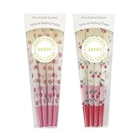 Pink Peach and Red Cherry Pre Rolled Cones |16 Pack | Natural Pre Rolled Rolling Paper with Tips |Slow Burning King Size Pre Rolled Cones with Filter