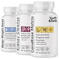 Youth & Tonic CandEase Complex Bundle Supplement | Digestive System Cleanse Gut Health & Intestinal Flora Support