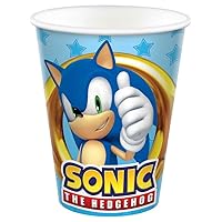 amscan Sonic The Hedgehog Paper Party Cup - 9oz. | Blue | Pack of 8
