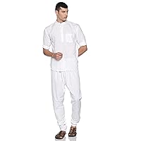 MENS WHITE SHORT KURTA