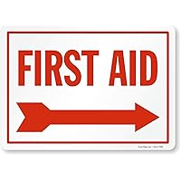 “First Aid” Label with Right Arrow | 10