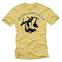 MAKAYA Graphic Men's T-Shirt Natural Born Chiller