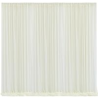 10x10 Ivory Tulle Backdrop Curtains for Parties, Sheer Backdrop Curtain Wedding Photo Backdrop Drapes for Baby Shower Photography Birthday Party