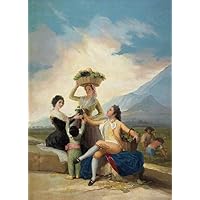4 Paintings Autumn or The Grape Harvest Francisco de Goya rural Oil Art on Canvas - Famous Artworks -Size04, 50-$2000 Hand Painted by Art Academies' Teachers