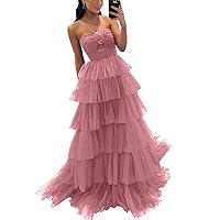 Prom Dress Long Fomral Party Dresses Tulle Maxi Gown for Women MQ009