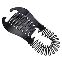 Practical Ponytail Holders Double Side Interlocked Comb Clip Hot Girls Hair Comb Durable Plastic Hair Comb For Woman Banana C