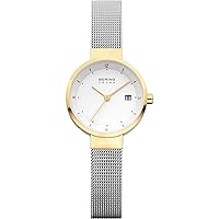 BERING Women's Watch Solar Movement - Solar Collection with Stainless Steel and Sapphire Glass 14426-XXX Wristwatches