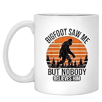 Bigfoot Saw Me But Nobody Believes Him Black Mug Coffee Ceramic Coffee Cups, Funny Coffee Mug, Ceramic Coffee Mug, Ceramic Mug, Coffee Mug, 11oz mug