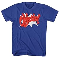 Ace Attorney Phoenix Wright Objection! Gaming Adult Royal Tee Shirt