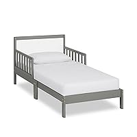 Brookside Toddler Bed In Steel Grey, Greenguard Gold Certified, JPMA Certified, Low To Floor Design, Non-Toxic Finish, Safety Rails, Made Of Pinewood