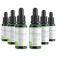 6 Bottles Treatment for Hair and Beard Minoxidil 5% and Bergamot Concentrate