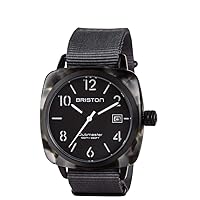 Briston Black Trendsetters Watch 15240.PBAM.GT.3.NG, Noir Mat, Strap