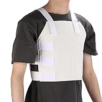 Sternum and Thorax Support, Breathable Ribs Chest Brace for Intercostal Muscle Strain, Chest Belt for Men Women