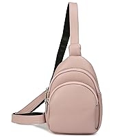 Sling Bag for Women, Small Crossbody Purse, Fanny Packs Chest Satchel Purse Waist Packs for Outdoor Travel, Pink