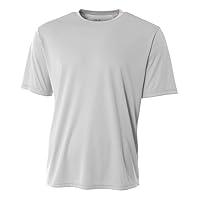 A4 Youth Cooling Performance Crew Training T-Shirt Silver Xl