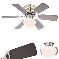 Ceiling Fan with Lighting and Pull Switch, Quiet Ceiling Light with Fan, Ceiling (3 Levels, Ceiling Light, 76 cm, Right Left Running, Maple Graphite)