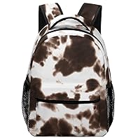 Laptop Backpack for Traveling Tie Dye Cow Skin Carry on Business Backpack for Men Women Casual Daypack Hiking Sporting Bag