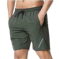 Men's Swim Trunks Quick Dry Beach Shorts Summer Athletic Fit Workout Hiking Shorts Casual Stretch Travel Shorts