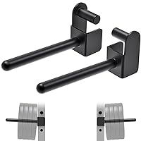 Weight Plate Holder for 2x2 and 3x3 Power Rack - Power Rack Attachment for Weight Plates - Weight Storage Rack for Power Rack - Fit Standard 1-inch or Olympic 2-inch weight plates - Set of 2