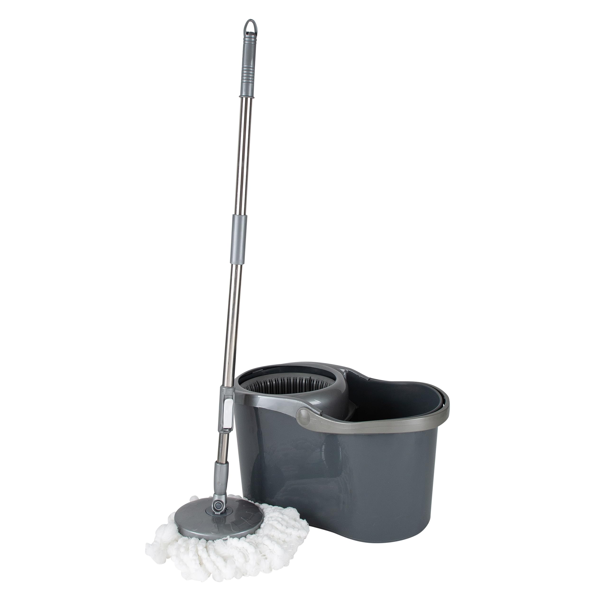 Simplify Self Wringing Mop & Bucket Set, 16 Liter, Grey