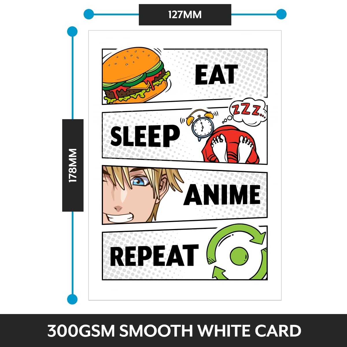Mua Anime Birthday Card for Teens Boys and Girls - Eat Sleep Anime Repeat -  Japanese Anime Card for Christmas or Bday. Son Daughter, Brother, Sister  12th 13th 16th 17th 18th 19th