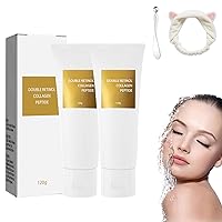Double Retinol & Collagen Peptide Treatment, Anti Aging Retinol-Facial Cream, Firming Peptides Lotion Serum, Moisturizes, Reduces Fine Lines, for All Skin Types (2pcs)