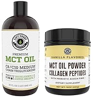 Left Coast Performance 32oz Premium MCT Oil and 16oz Vanilla MCT + Collagen Powder