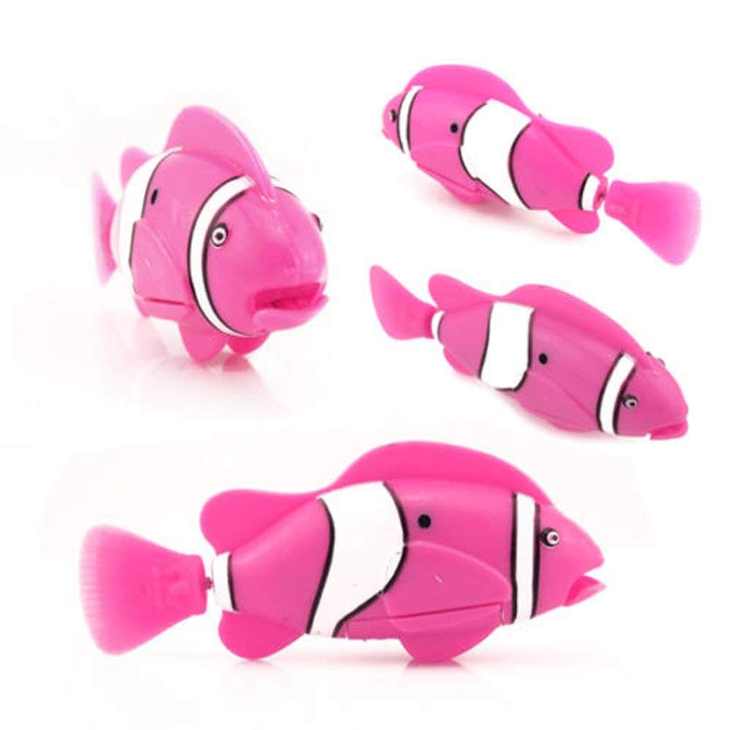 XYKTGH 4 Pack Swimming Robot Fish Electric Turbot Clownfish Water-Activated Bathtub Toys for Toddlers,Boys and Girls(Random Color)