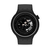 Swatch Bioceramic Quartz Black Dial Men's Watch SB03B100