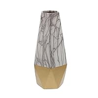 Deco 79 Contemporary Stoneware Vase, SMALL SIZE, Gold